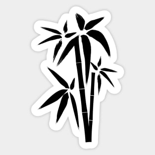 Bamboo minimalist ink style design Sticker